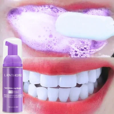 V34 Mousse 50ml Teeth Whitening Mousse Deep Cleaning Cigarette Stains Effective Whitening Toothpaste Yellow Teeth Removing